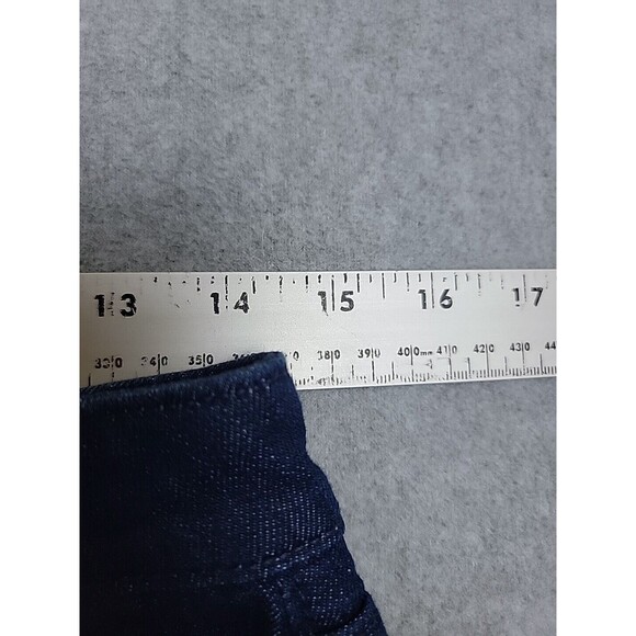 Old Navy Jeans Womens 8 Petite 25x28 Baggy Wide Leg Dark Blue Stretch High Rise - Picture 6 of 13